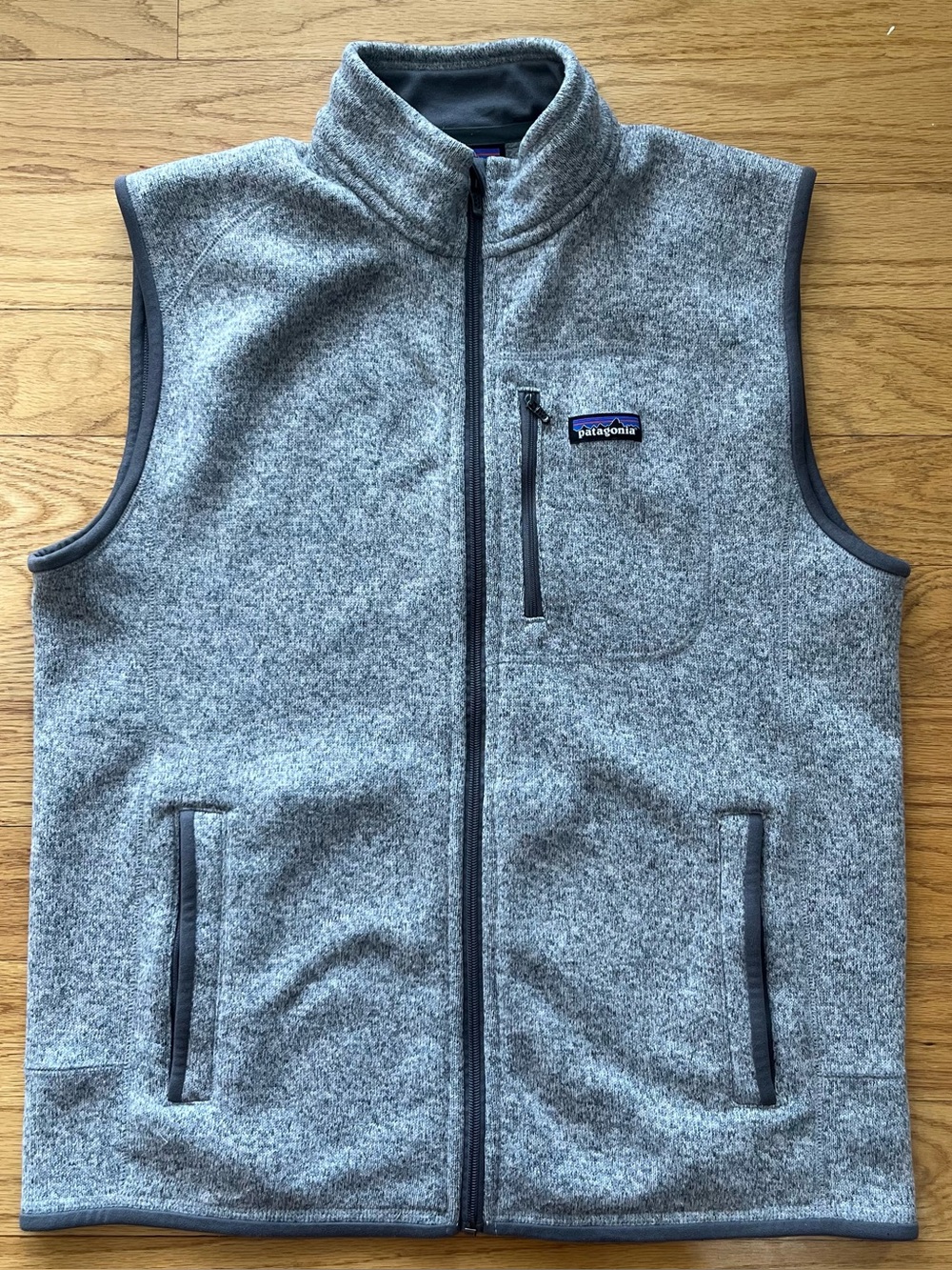Patagonia Heather gray better sweater full zip fleece Vest men’s large outdoor